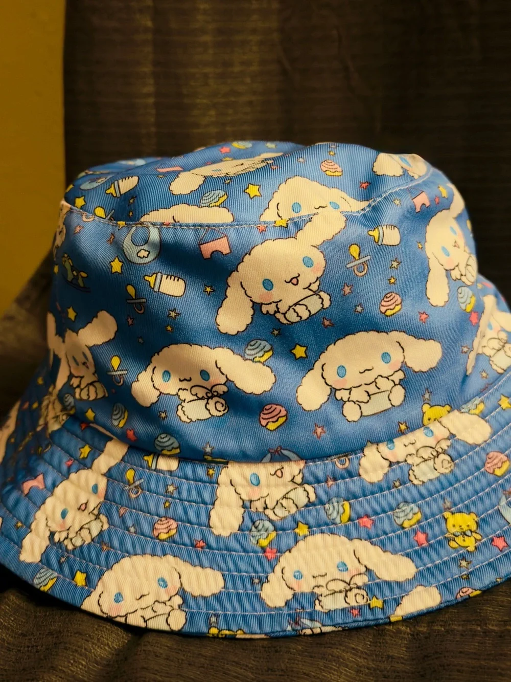 Source Unknown Blue Cinnamoroll Print Kids Bucket Hat
